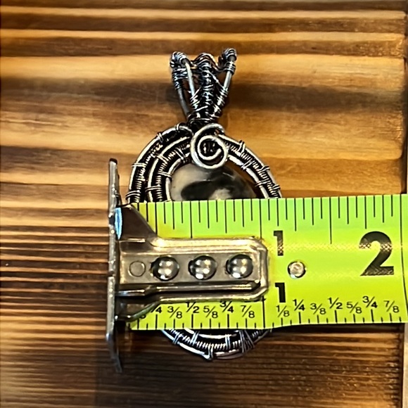 #260 Zebra 🦓 Jasper Silver Wire Wrapped Pendant NWOT - Picture 13 of 13